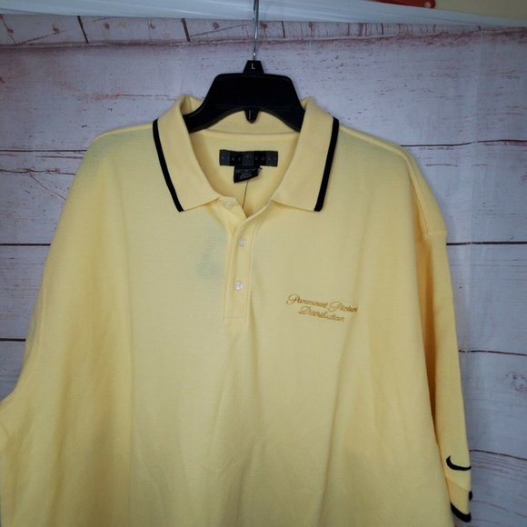 Rare Paramount Pictures Distribution Custom Nike Golf XL Yellow Black Shirt - Picture 5 of 12
